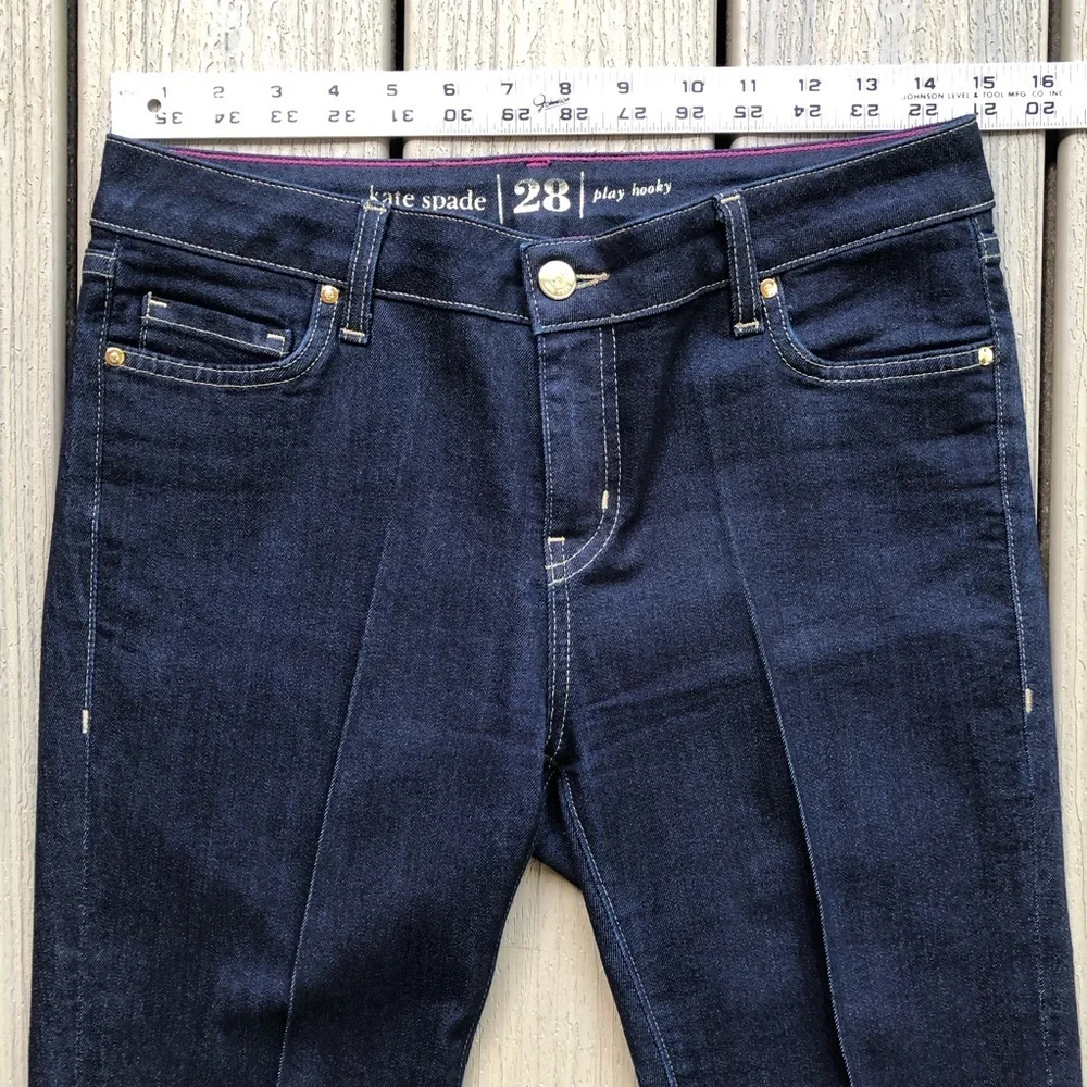 Kate Spade Play Hooky Perry Street Dark Wash Denim Blue Jeans Size 28